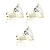 3x Lichtbron LED GU10 dimbaar Ø5cm - transparant glas
