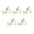 5x Lichtbron LED GU10 dimbaar Ø5cm - transparant glas