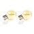 2x Lichtbron LED [G60] filament bol Ø6cm - amber glas