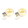 2x Lichtbron LED [G60] filament bol Ø6cm - amber glas