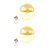 2x Lichtbron LED [G125] filament bol Ø12,5cm - amber glas
