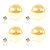 4x Lichtbron LED [G125] filament bol Ø12,5cm - amber glas