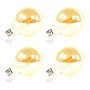 4x Lichtbron LED [G125] filament bol Ø12,5cm - amber glas