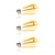 3x Lichtbron LED [ST64] filament druppel - amber glas