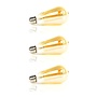 3x Lichtbron LED [ST64] filament druppel - amber glas
