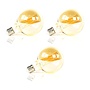 3x Lichtbron LED [G95] filament bol Ø9,5cm - amber glas