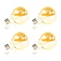 4x Lichtbron LED [G95] filament bol Ø9,5cm - amber glas