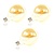 3x Lichtbron LED [G125] filament bol Ø12,5cm - amber glas