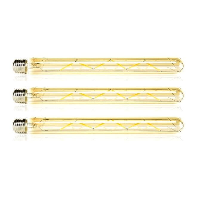 3x Lichtbron LED [T32] filament buis 30cm - amber glas