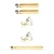 Lichtbronset 2x buis 18,5cm T32 + 2x GU10 Ø5cm + 1x buis 30cm T32 - Alaska