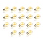 18x Lichtbron LED [G60] filament bol Ø6cm - amber glas