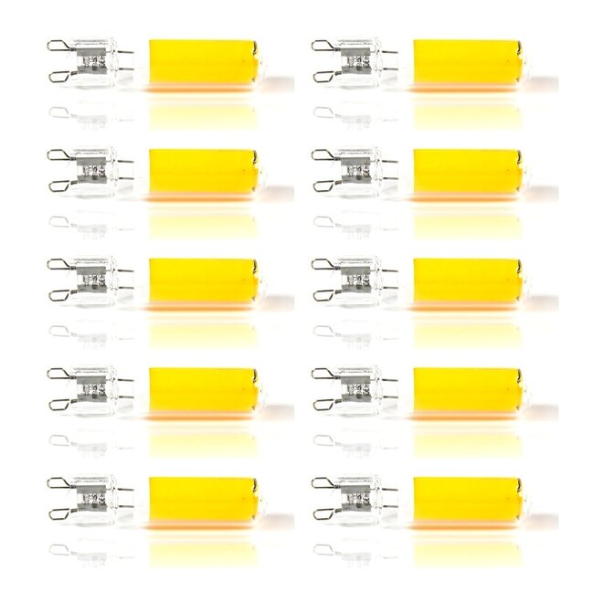 10x Lichtbron LED G9 dimbaar - transparant glas