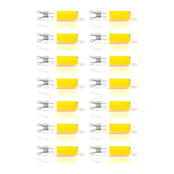 14x Lichtbron LED G9 dimbaar - transparant glas