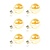 6x Lichtbron LED [G95] filament bol Ø9,5cm - amber glas