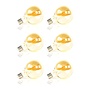 6x Lichtbron LED [G95] filament bol Ø9,5cm - amber glas