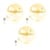 3x Lichtbron LED [G200] filament bol Ø20cm - amber glas