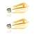 2x Lichtbron LED [ST64] filament druppel - amber glas
