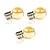 3x Lichtbron LED [G45] filament bol Ø4,5cm - amber glas