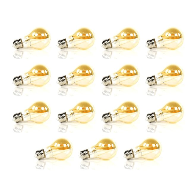 15x Lichtbron LED [A60] filament peer - amber glas