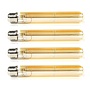 4x Lichtbron LED [T32] filament buis 18,5cm - amber glas