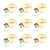9x Lichtbron LED [G60] filament bol Ø6cm - amber glas