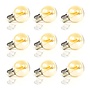 9x Lichtbron LED [G60] filament bol Ø6cm - amber glas
