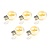 5x Lichtbron LED [G60] filament bol Ø6cm - amber glas