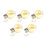 5x Lichtbron LED [G60] filament bol Ø6cm - amber glas
