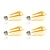 4x Lichtbron LED [ST64] filament druppel - amber glas