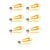 7x Lichtbron LED [ST64] filament druppel - amber glas