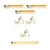 Lichtbronset 3x buis 18,5cm T32 + 3x GU10 Ø5cm + 1x buis 30cm T32 - Alaska