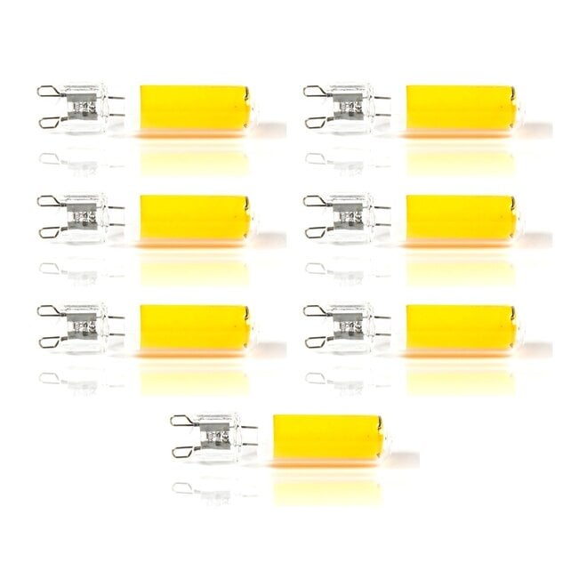 7x Lichtbron LED G9 dimbaar - transparant glas