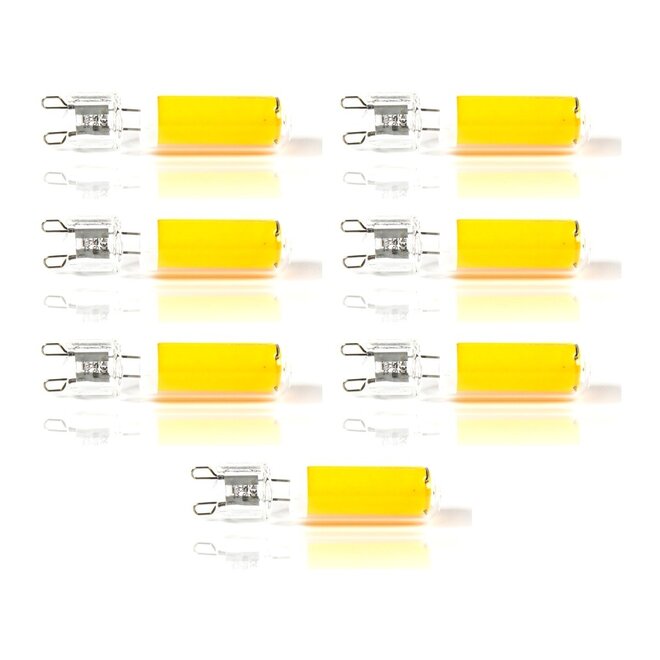 7x Lichtbron LED G9 dimbaar - transparant glas