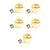 5x Lichtbron LED [G70] filament bol Ø7cm - amber glas