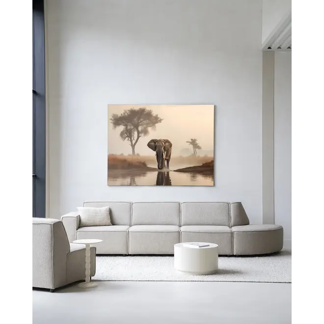 Urban Cotton Wandkleed Savannah Elephant