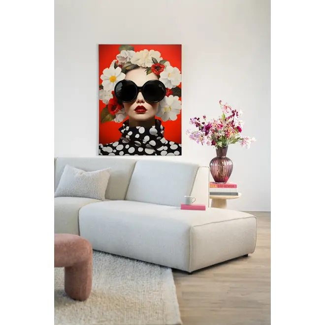 Urban Cotton Wandkleed Red Flower