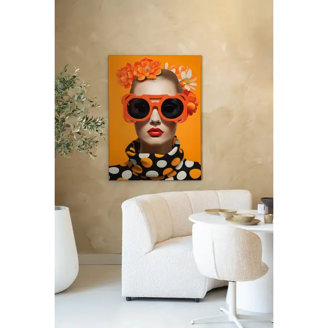 Urban Cotton Wandkleed Orange Flower