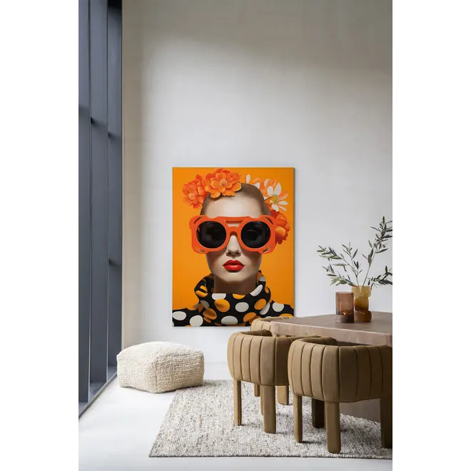 Urban Cotton Wandkleed Orange Flower