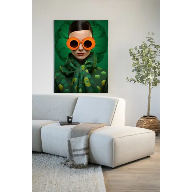 Urban Cotton Wandkleed Green Flower