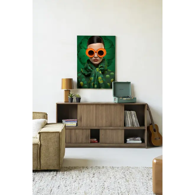 Urban Cotton Wandkleed Green Flower