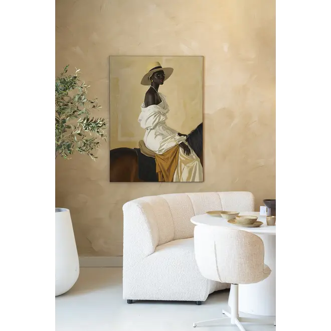 Urban Cotton Wandkleed Horseriding Lady