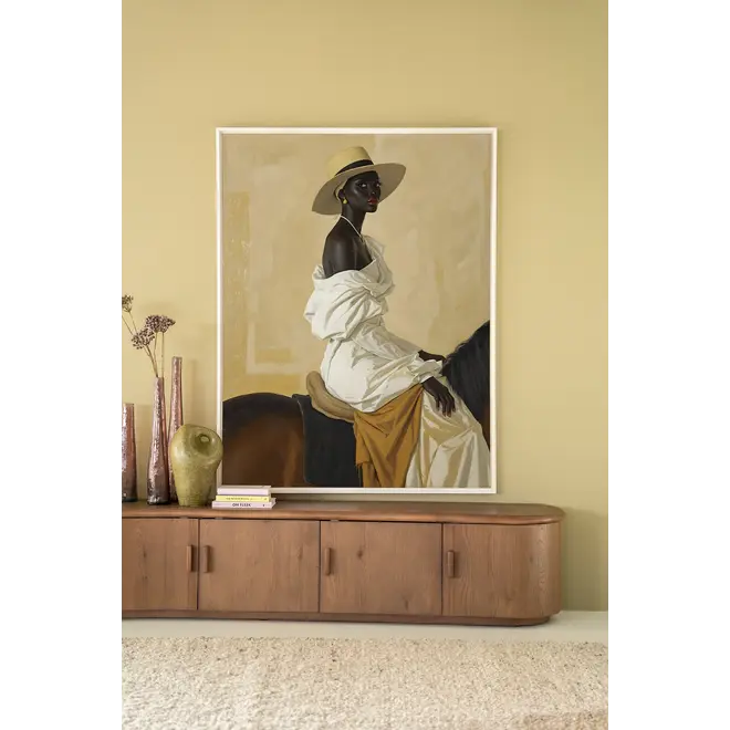 Urban Cotton Wandkleed Horseriding Lady
