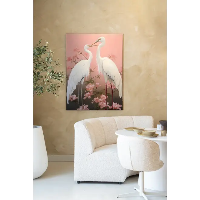 Urban Cotton Wandkleed Pink Love Birds