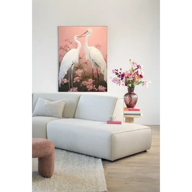 Urban Cotton Wandkleed Pink Love Birds