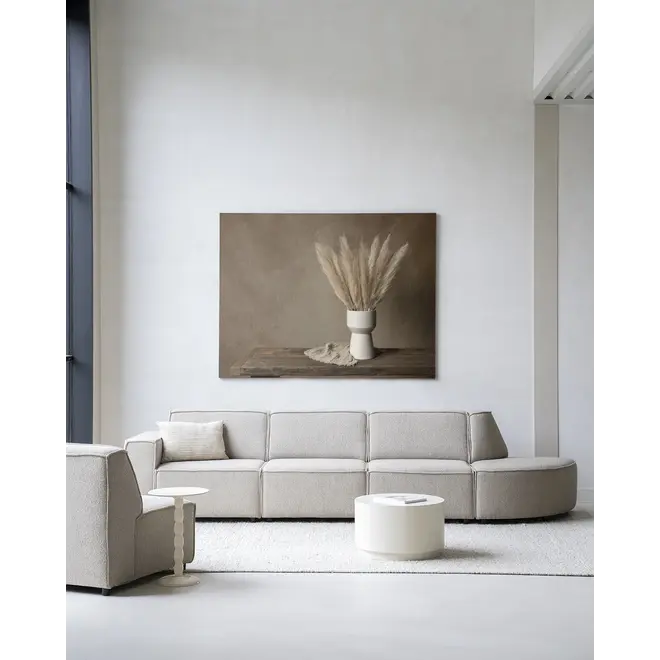 Urban Cotton Wandkleed Natural Pampas Plumes