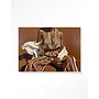 Urban Cotton Wandkleed Striped Pants Brown