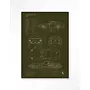 Urban Cotton Wandkleed Green Print Ferrari