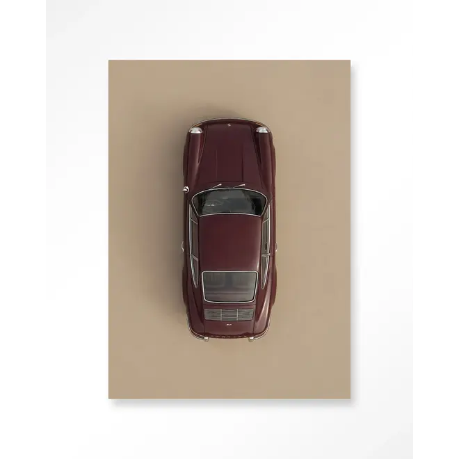 Urban Cotton Wandkleed Topview Porsche Red