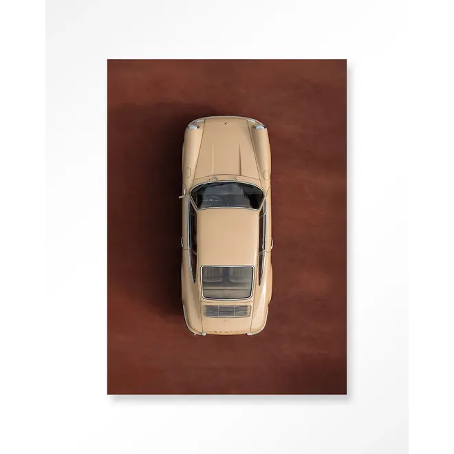 Urban Cotton Wandkleed Topview Porsche Beige
