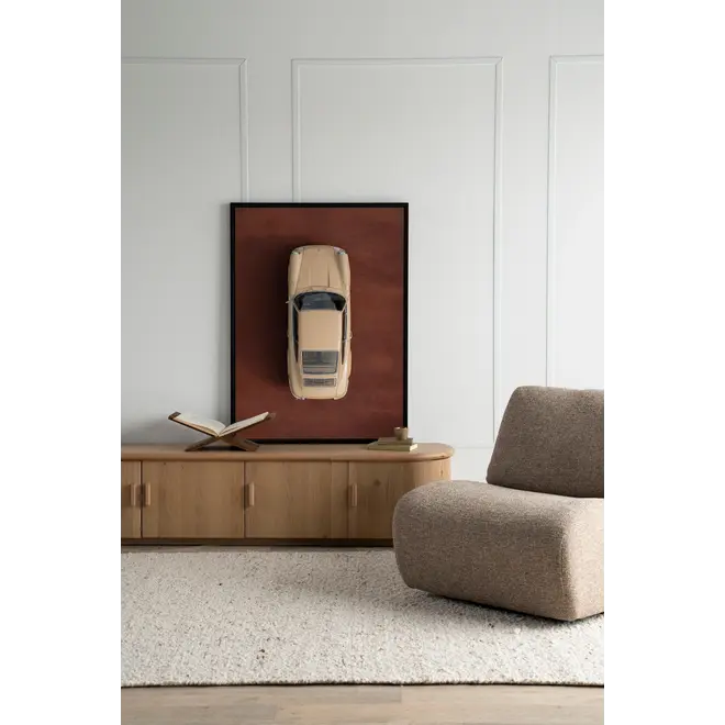 Urban Cotton Wandkleed Topview Porsche Beige